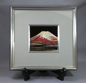 沈金パネル赤富士沈金