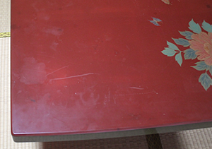輪島塗座卓の修理について