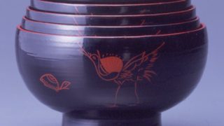 五重椀 古代鶴亀蒔絵（ごじゅうわん つるかめまきえ） | 輪島塗の