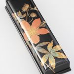 輪島塗　短冊箱　芙蓉蒔絵