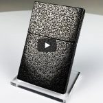 輪島塗名刺入れ　錫石目